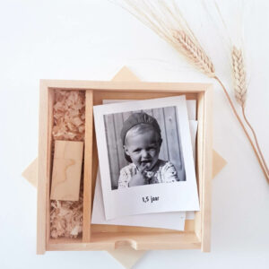 USB stick met houten doosje