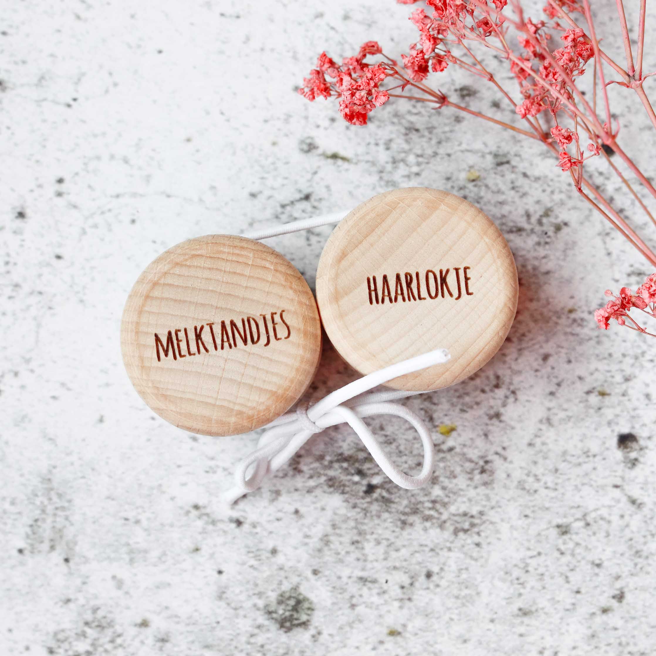 Melktandjes | eerste haarlokje bewaardoosje (set) - Afbeelding 2