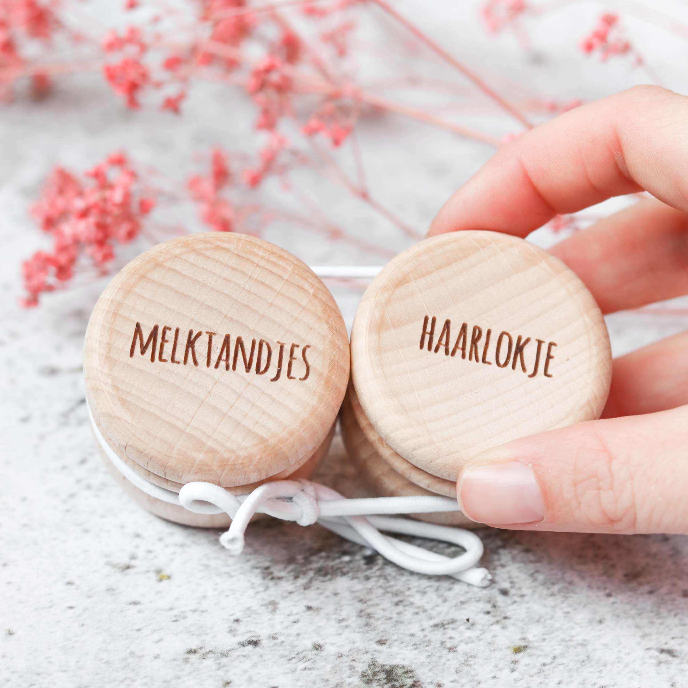 Melktandjes | eerste haarlokje bewaardoosje (set) - Afbeelding 3