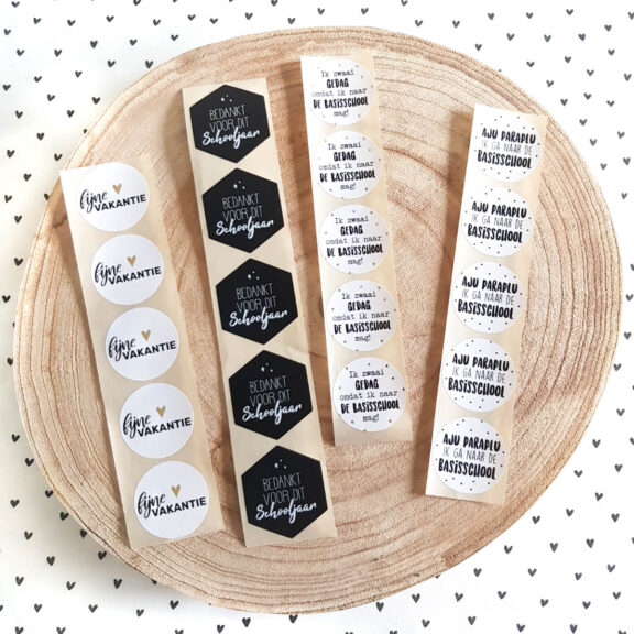 Sticker rond 40 mm (5 stuks) | 'Fijne vakantie' - Afbeelding 2
