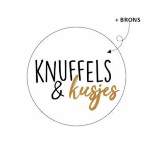 Sticker rond 40 mm (5 stuks) | knuffels en kusjes
