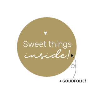 Sticker 40 mm (5 stuks) | Sweet things inside!