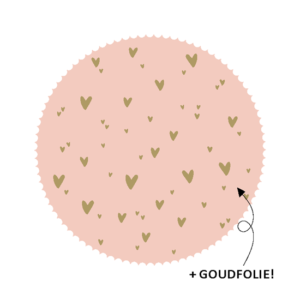 Sticker rond 44 mm (5 stuks) | Hartjes
