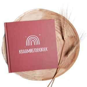 Cadeaupakket roest | kraambezoekboek, bewaarbundel geboortekaarten, wenskaart - Afbeelding 3