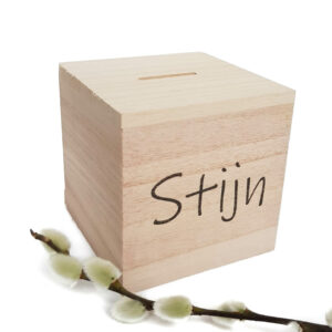 Houten spaarpot | gepersonaliseerd