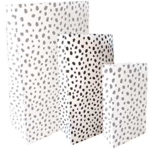 Kraft cadeauzakje S - stippen - 5 stuks