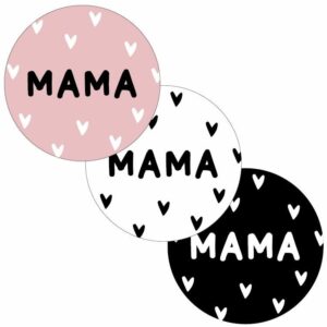 Sticker rond 40 mm (6 stuks) | mama