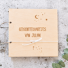 Houten bewaarbundel | geboortekaarten | 20 x 20 cm | heelal | gepersonaliseerd