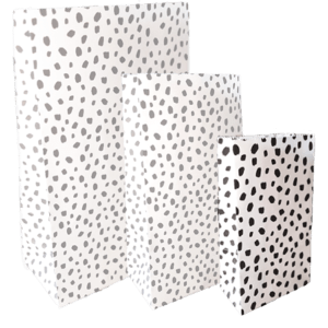 Kraft cadeauzakje XS - stippen - 5 stuks