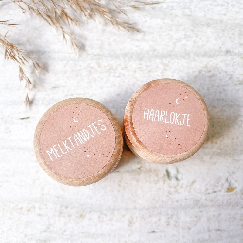 Melktandjes | eerste haarlokje bewaardoosjes | Heelal | Roze