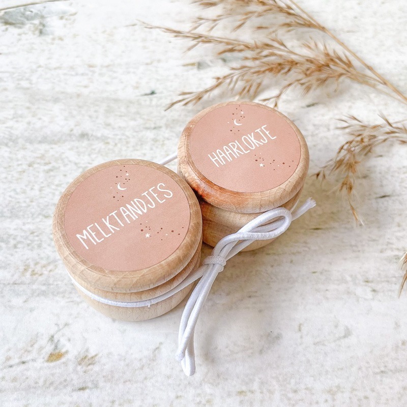 Melktandjes | eerste haarlokje bewaardoosjes | Heelal | Roze - Afbeelding 3