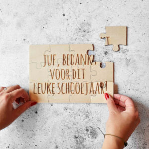 Alternative view of Juf, bedankt voor dit leuke schooljaar | puzzel