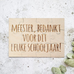 Meester, bedankt voor dit leuke schooljaar | puzzel