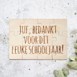 Juf, bedankt voor dit leuke schooljaar | puzzel
