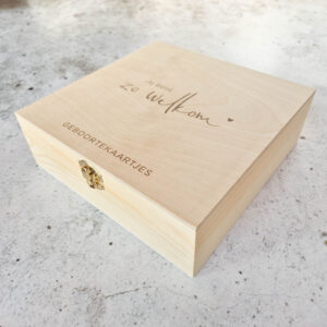 Bewaarkistje - geboortekaartjes | Jij bent zo welkom