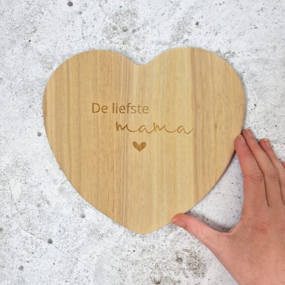 Plank hartvorm - de liefste mama