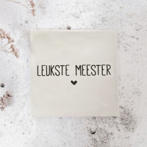 Tegeltje met gravering | Meester