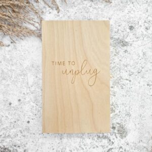 Time to unplug - houten bewaarkistje