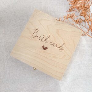 Birth cards - Hinged-lid box - elegant