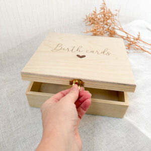 Alternative view of Birth cards - Hinged-lid box - elegant