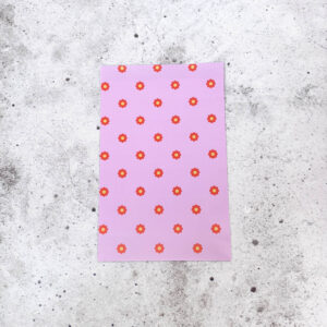 Cadeauzakje - Pink Orange Flowers (5 stuks)