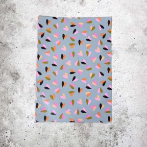 Cadeauzakje L - 27x34cm Hearts duo blue pink (5 stuks)