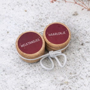 Melktandjes | eerste haarlokje bewaardoosjes |  Bordeaux / Burgundy