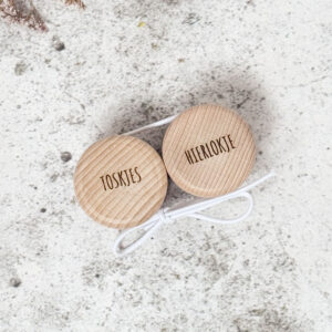 Melktandjes | eerste haarlokje bewaardoosje (set Fries)