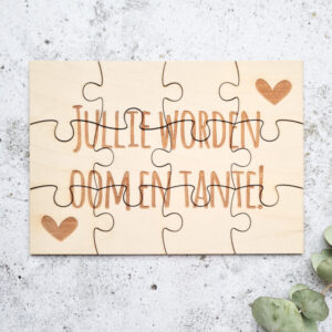 Jullie worden oom en tante! - Houten puzzel