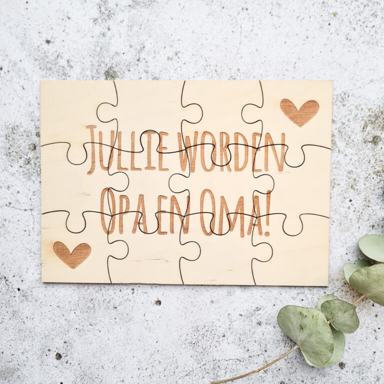 Jullie worden opa en oma! - Houten puzzel