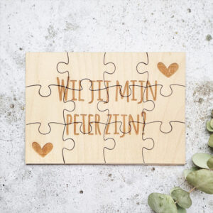Wil je mijn peter zijn? - Houten puzzel