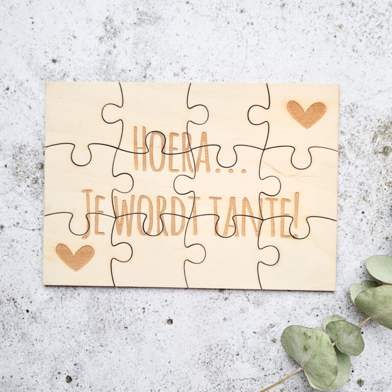 Je wordt tante! - Houten puzzel