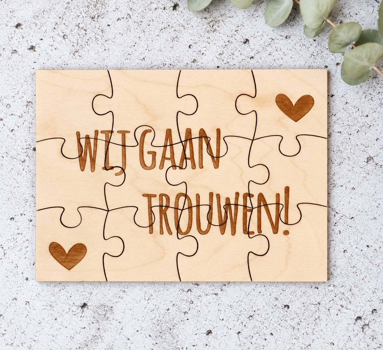 Wij gaan trouwen! - Houten puzzel